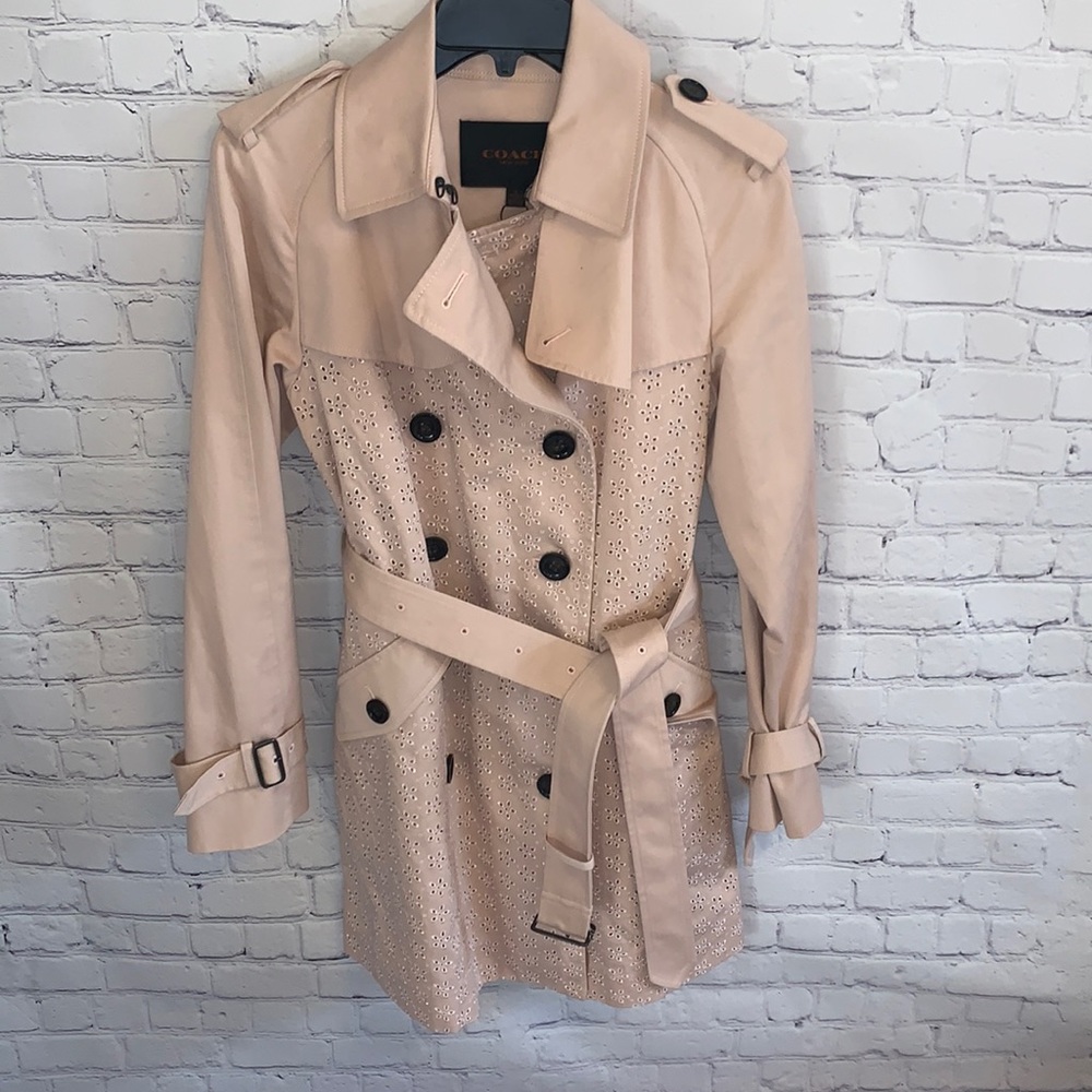 COACH Pink Spring Pea Coat!